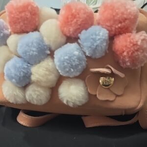 UGG Multicolor Pom Pom Crossbody Bag